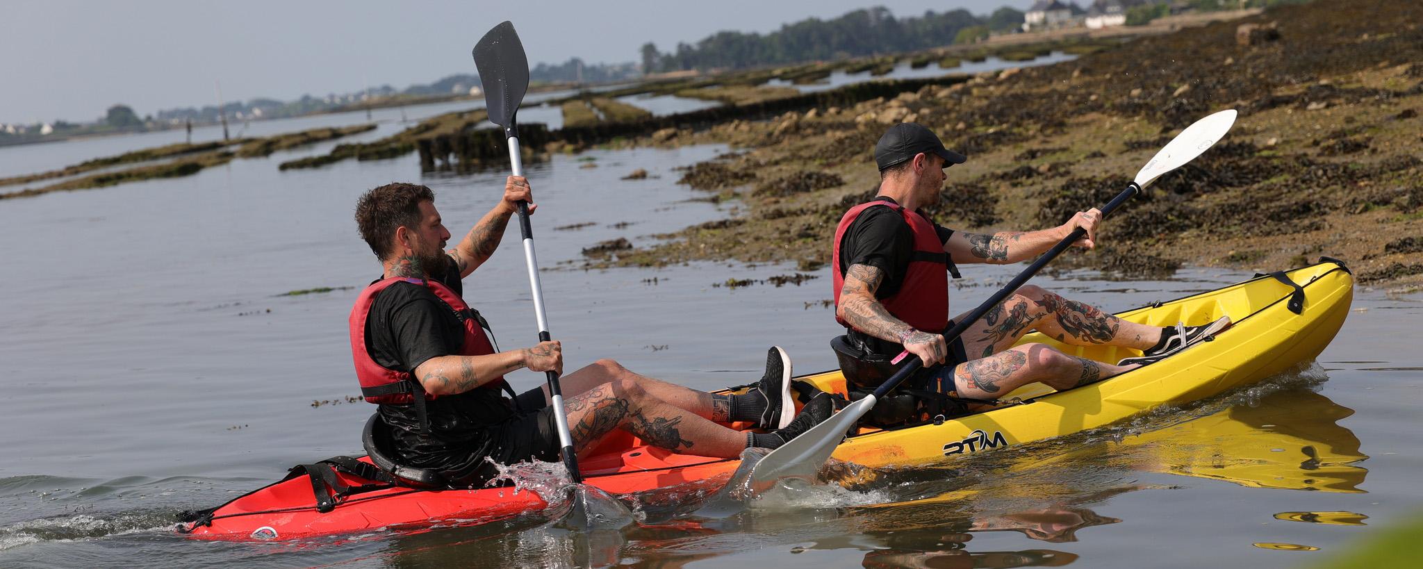 activité en kayak à la découverte de la ria d'Étel