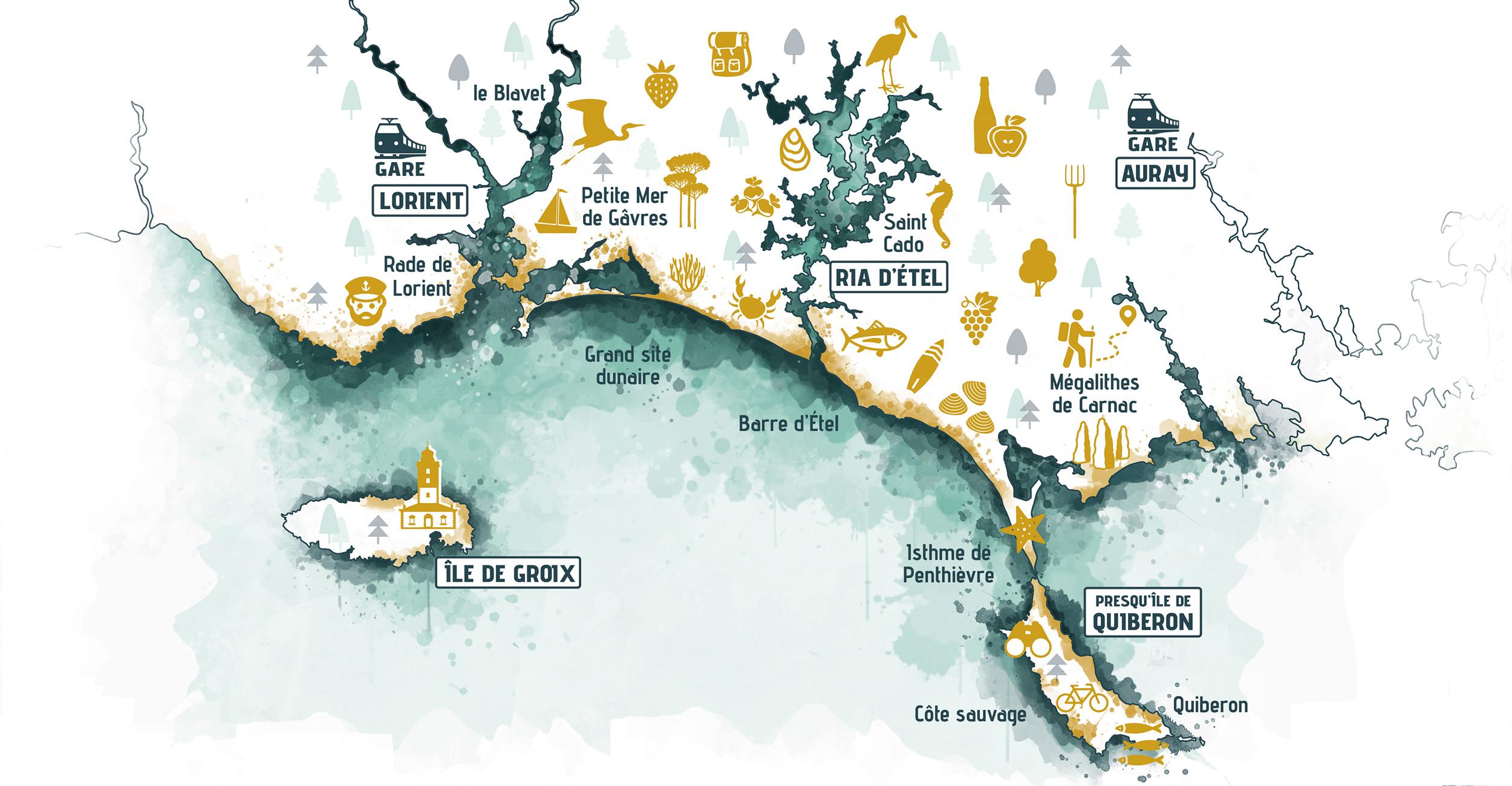 cartographie détaillée du territoire de Chemins détournés